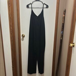 SHEIN Black Jumpsuit V-Neck Flowy Design